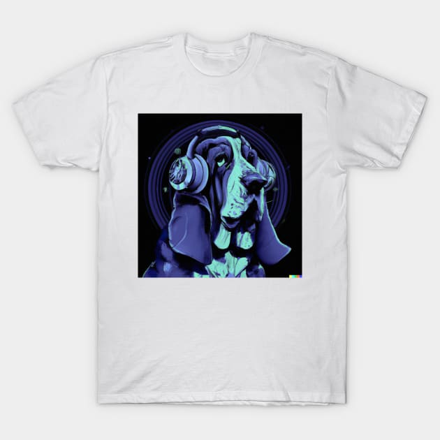 Cyber Punk Basset T-Shirt by GhostlierNation